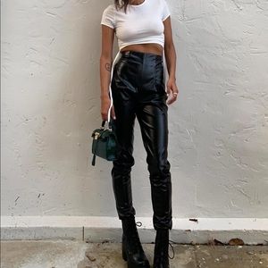 Princess Polly Lyra Pants Faux Leather Pants